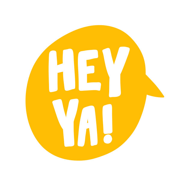 嘿丫。社交媒体内容的贴纸。矢量手绘插图设计。图片下载