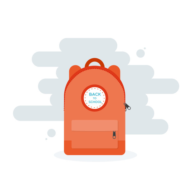 背包图标。多彩书包，适合学校、旅游、旅游和运动。矢量插图，平面设计图片下载