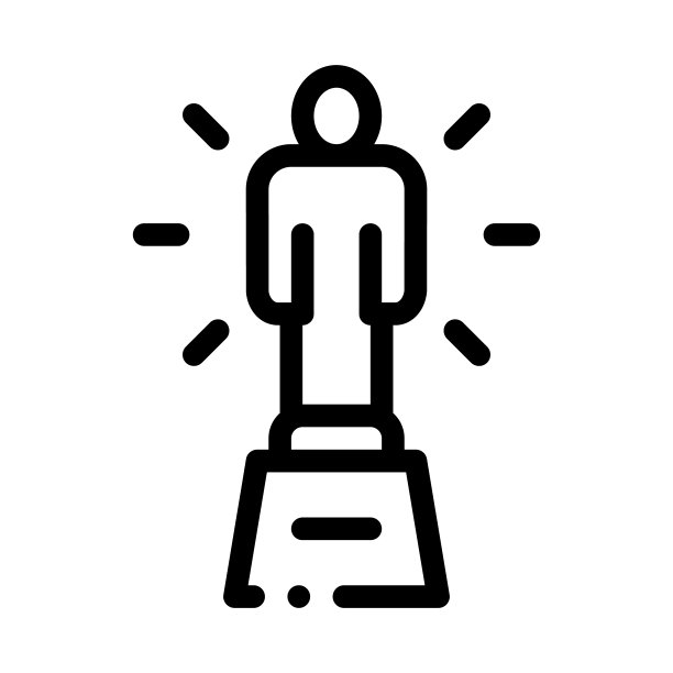 小雕像人类才能图标矢量插图图片下载