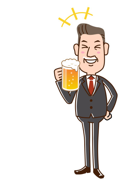 中年工薪族喝啤酒图片下载