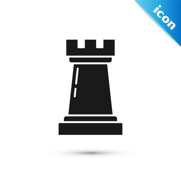 黑色商业策略图标孤立在白色背景上。国际象棋的象征。游戏,管理、财务。矢量图图片下载