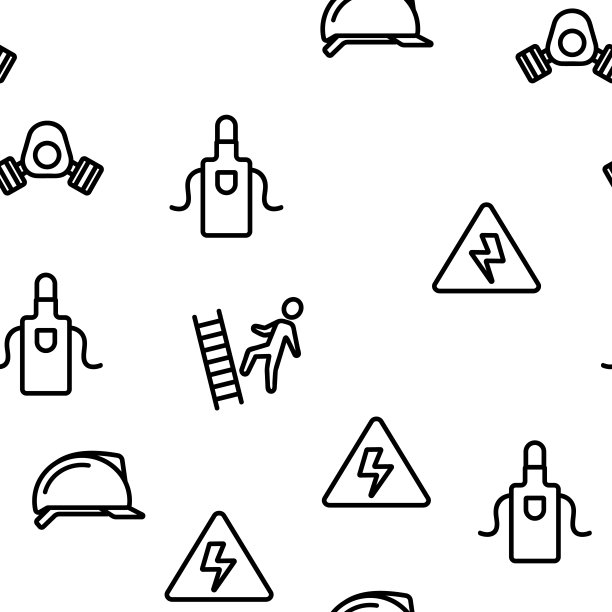 安全工作矢量无缝模式图片下载