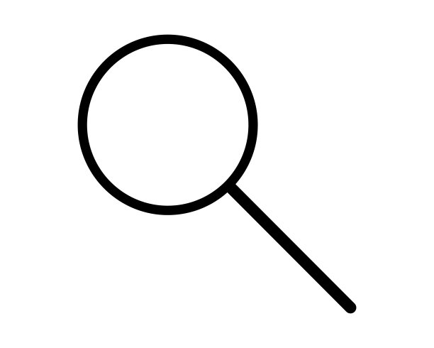 黑色扁平卡通风格放大图标。放大镜的迹象。搜索的象征。侦探的标志。矢量插图形象。孤立在白色背景上。图片下载