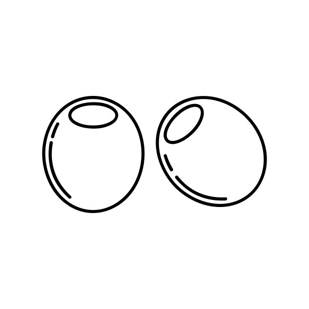 橄榄线图标，轮廓向量符号，线性象形文字孤立在白色。标识说明图片下载