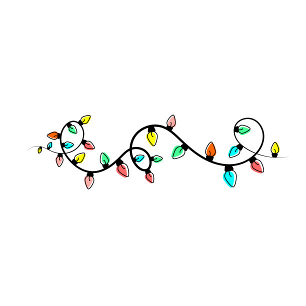 圣诞花环灯图片下载