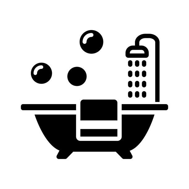 浴缸-浴室图标矢量设计模板图片下载