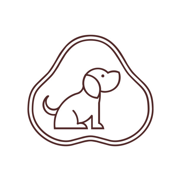 可爱的宠物狗概念图标图片下载