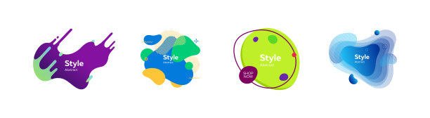 带有文本示例的软流体形状图片下载