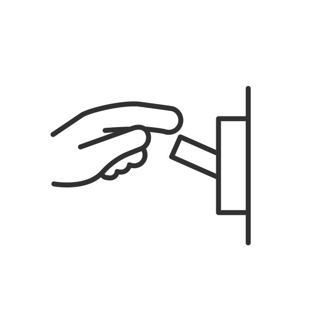 开关和手指。线条与可编辑的笔触图片下载