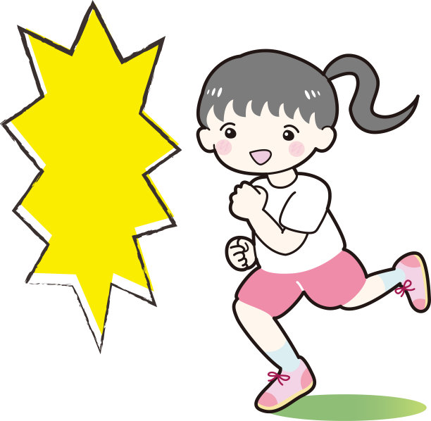 奔跑着的孩子说话冒泡图片下载