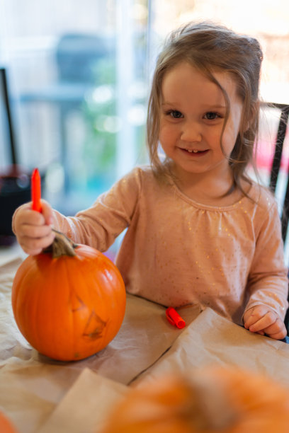 南瓜雕刻的乐趣图片下载