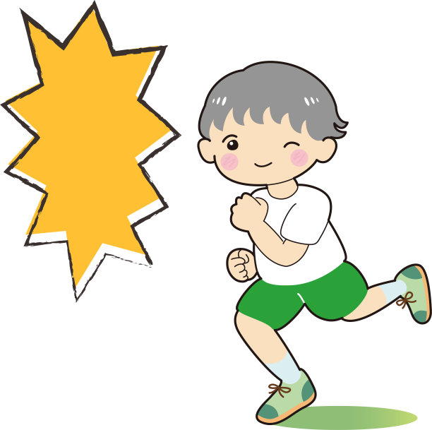 奔跑着的孩子说话冒泡图片下载