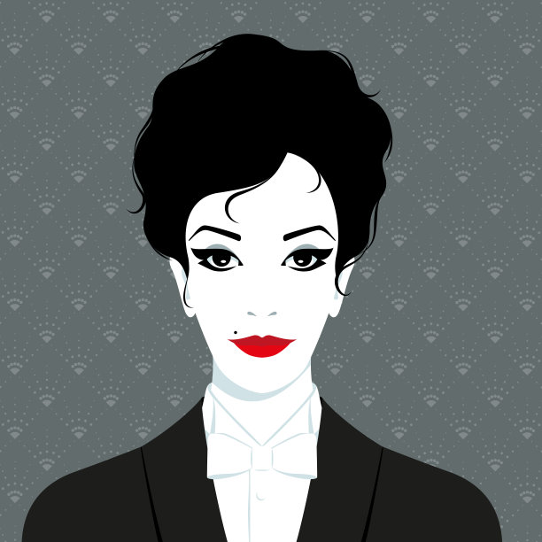 穿着燕尾服的漂亮女人图片下载