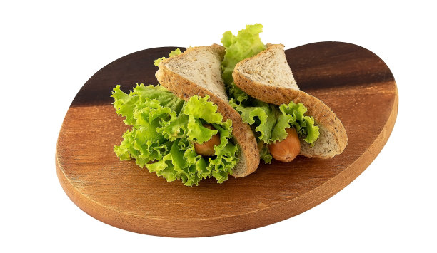 三明治全麦面包和香肠图片下载