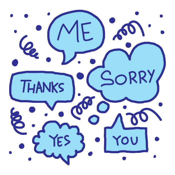 泡沫言论涂鸦素材图片