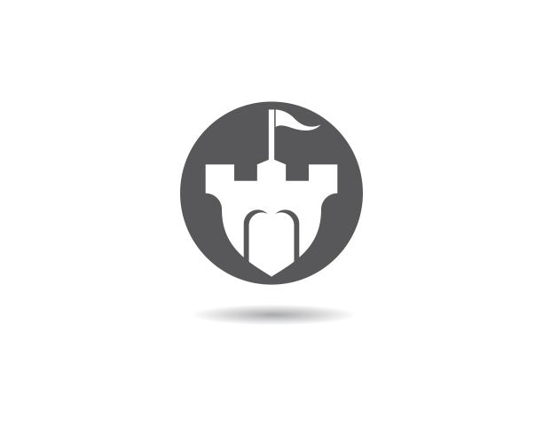 城堡符号矢量图标图片下载