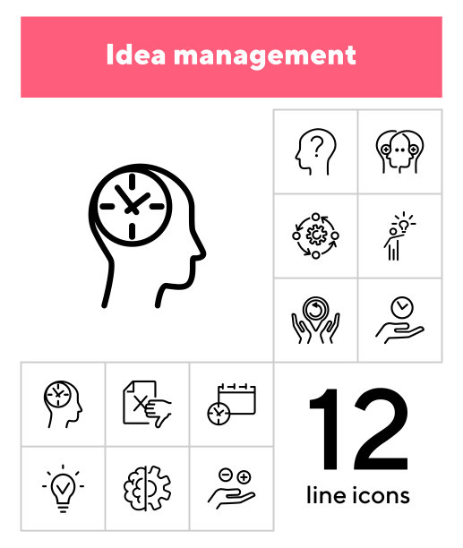 管理思路线图标设置图片下载