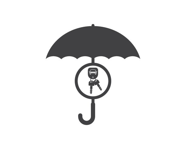 伞矢量标志，保险财产图标设计图片下载