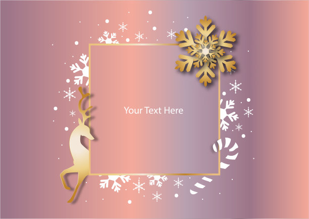 豪华圣诞卡模板图片下载