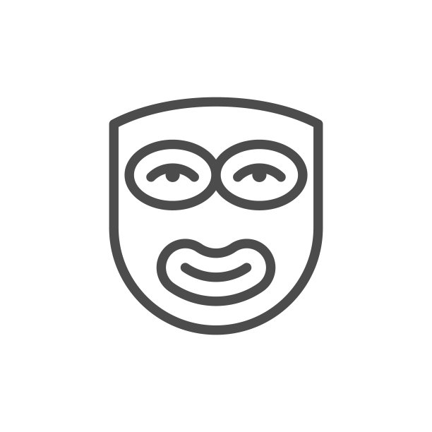 化妆面膜线条轮廓图标图片下载