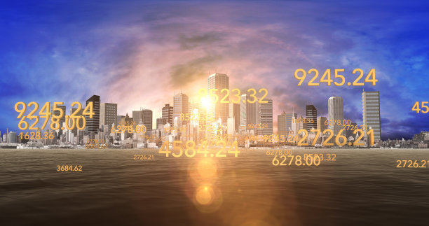 阳光都市上空的数字图片下载