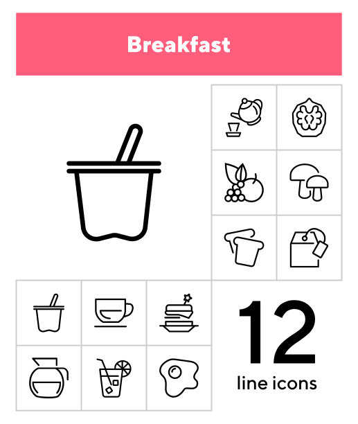 早餐线图标设置图片下载