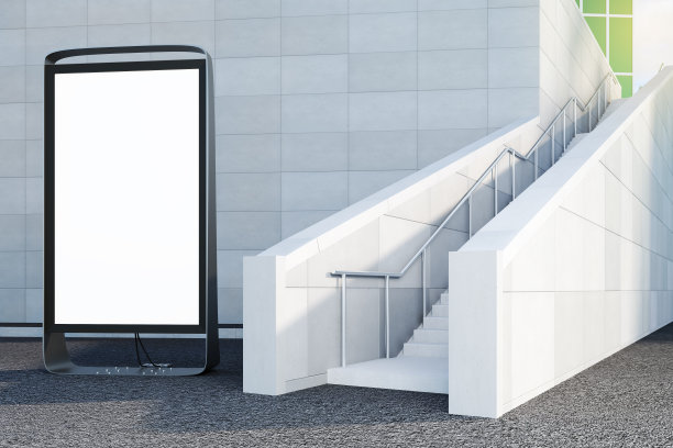 轻质混凝土外墙与海报图片下载