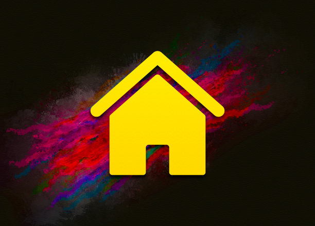 主页图标彩色油漆抽象背景笔刷笔画插图设计图片下载