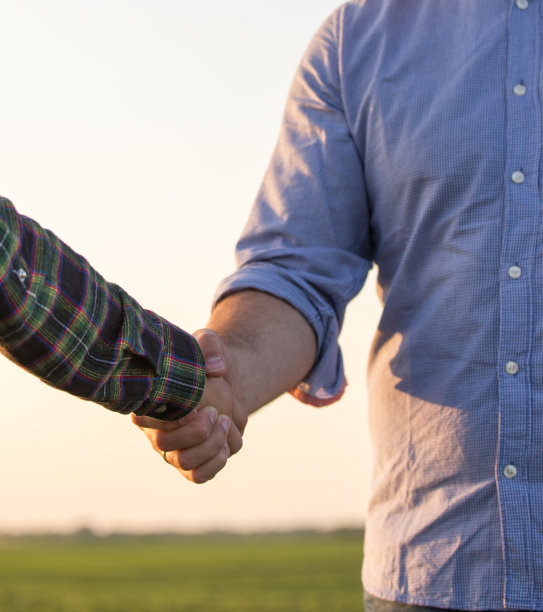 两个农民在地里握手图片下载