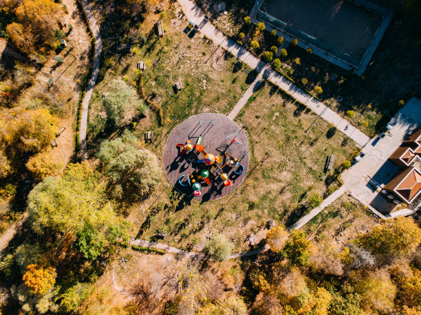 鸟瞰图儿童公园图片下载