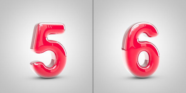 指甲油编号5和6孤立在白色背景上图片下载