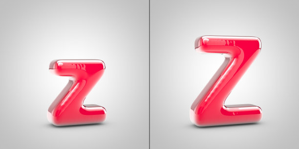 指甲油字母Z孤立在白色背景图片下载