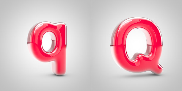 指甲油字母Q孤立在白色背景上图片下载