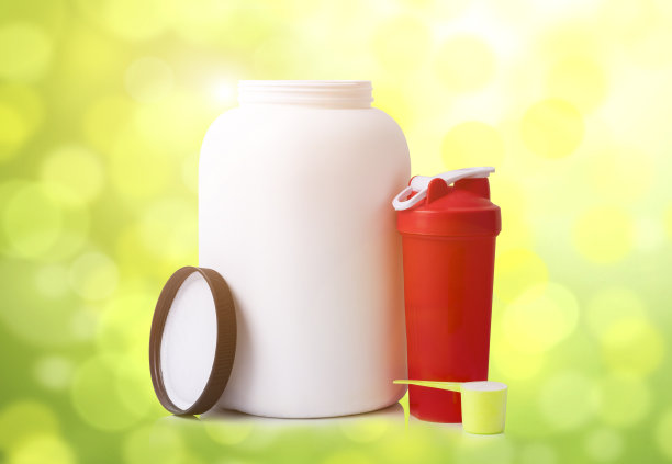 蛋白质营养补充容器和搅拌器，勺子图片下载
