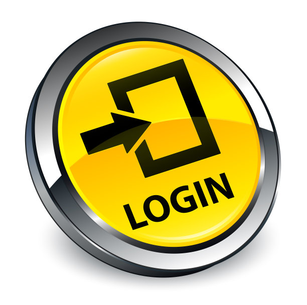 登录3d黄色圆形按钮图片下载