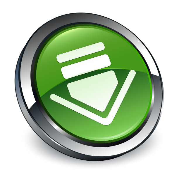 下载图标3d软绿色圆形按钮图片下载