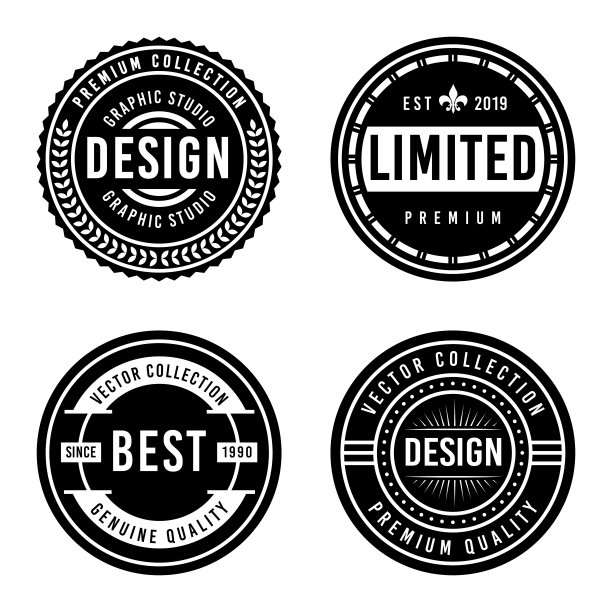 高级复古徽章设计集图片下载