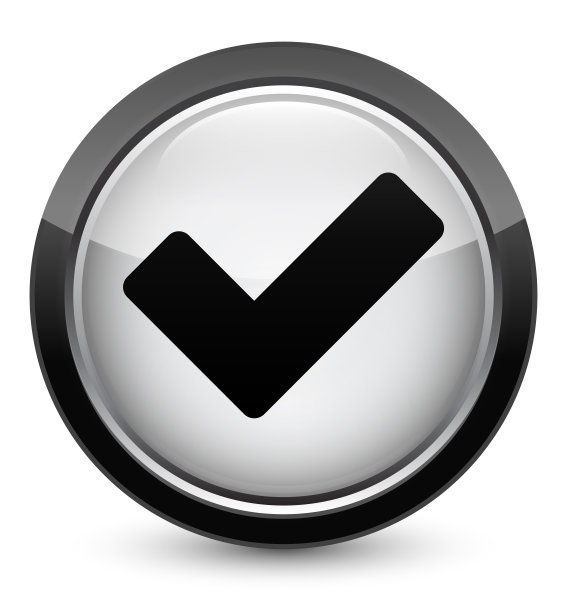 验证图标水晶黑色圆形按钮图片下载