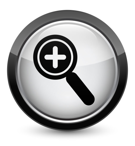 放大图标水晶黑色圆形按钮图片下载