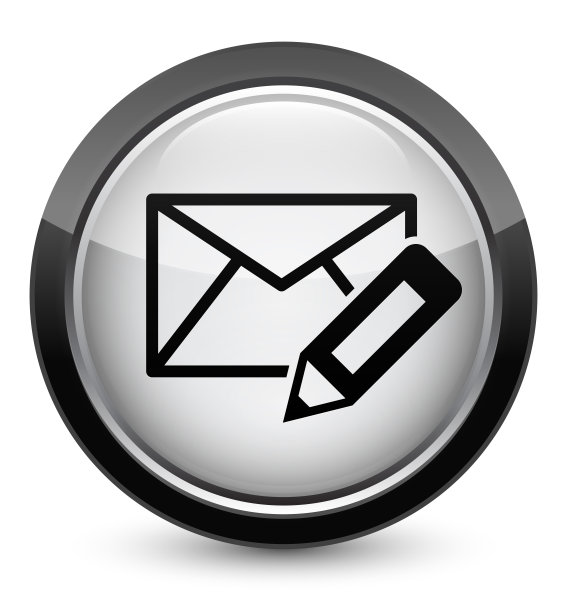 编辑电子邮件图标水晶黑色圆形按钮图片下载