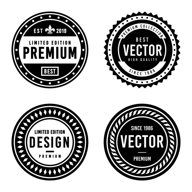 高级复古徽章设计集图片下载