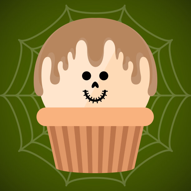 有怪物的万圣节纸杯蛋糕图片下载