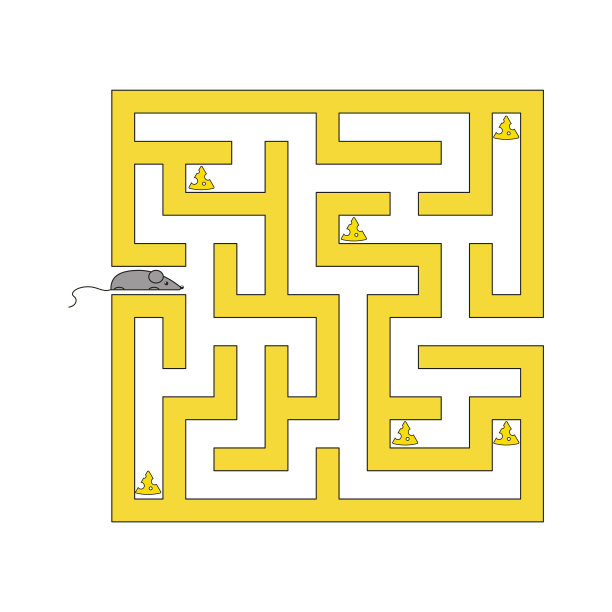 摘要迷宫。儿童教育游戏。对儿童拼图。迷宫难题。找到正确的道路。矢量插图。图片下载