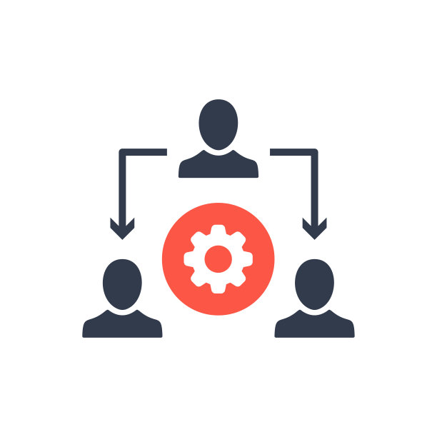 分配，委托，委托，分配图标与设置标志，自定义，设置，管理，进程符号图片下载