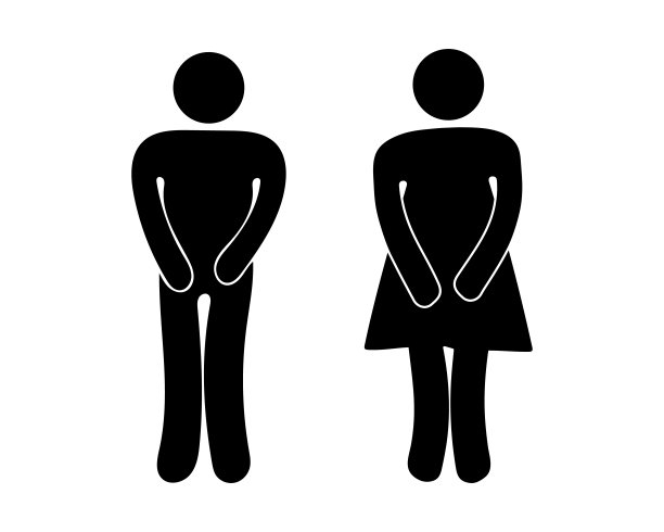 厕所图标符号。男性的女性。性别女。矢量插图形象。孤立在白色背景上。图片下载