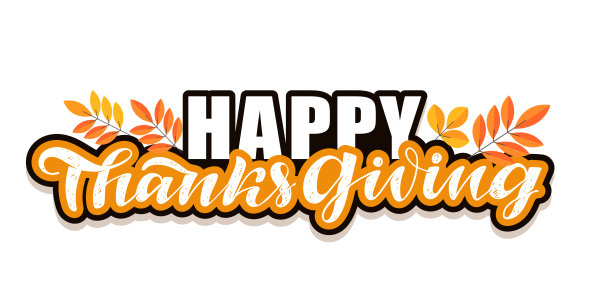 感恩节快乐-给予感谢-可爱的手写字母明信片模板横幅图片下载