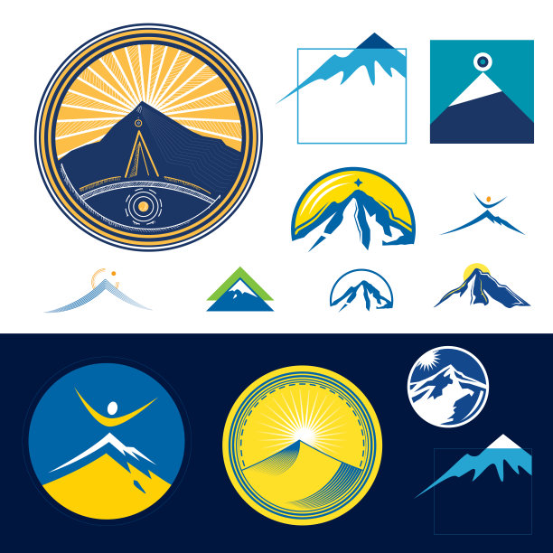 高山图标收藏(矢量艺术)图片下载