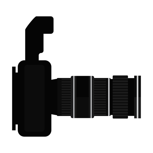 白色背景上的相机图标。矢量图图片下载