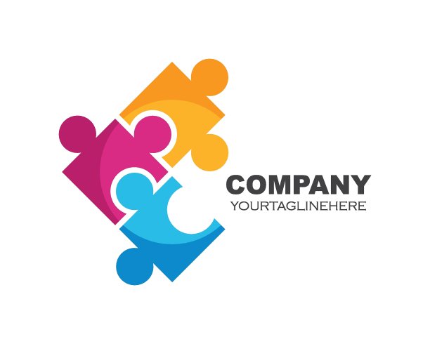 抽象的社区和公司标志图标向量图片下载