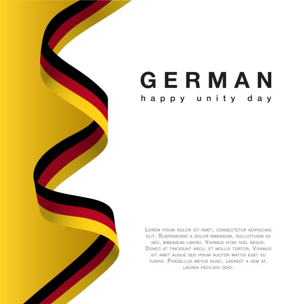 10月3日庆祝德国团结日旗帜快乐图片下载